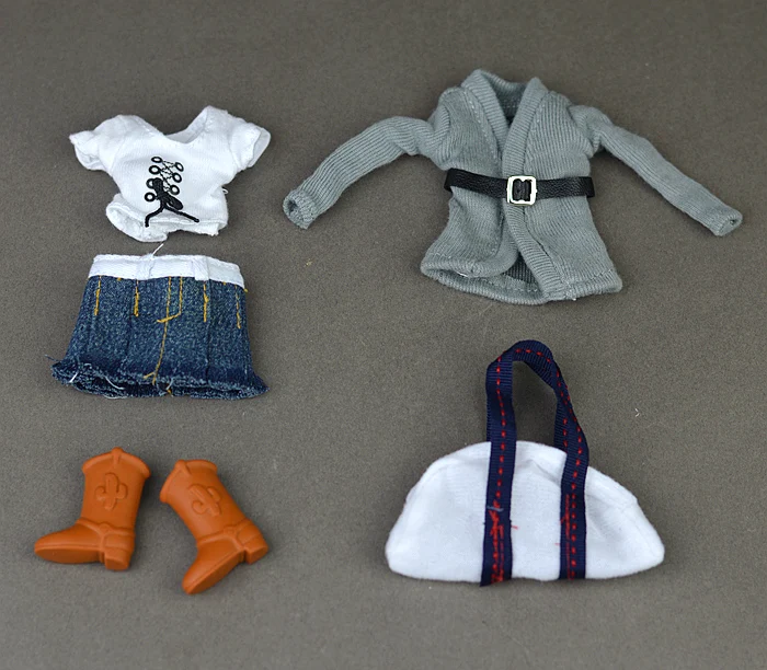 Зимняя одежда 6 шт./компл. костюм свитер пальто джинсовый юбка сумка ботинки