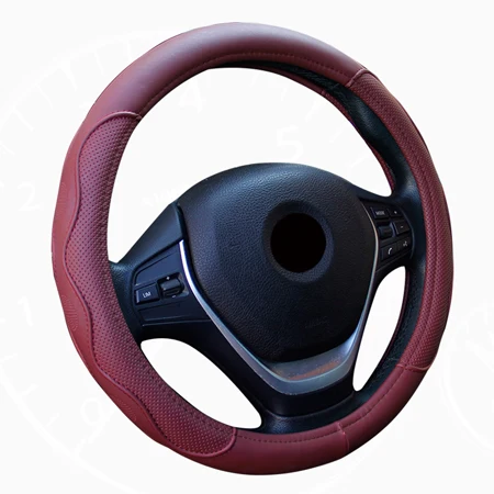 Red Оплетка на руль Авто рулевое колесо Крышка высокого руля крышка 5 цветов анти-скольжения для см 38 см/1" руль автомобиля Стайлинг - Название цвета: Red