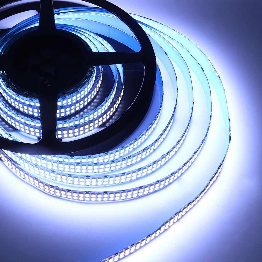 480 светодиодный s/М светодиодный полосы 2835 SMD 12V 24V 2400 светодиодный s двухрядные гибкие ленты веревки освещение хорошее украшение неоновая подсветка 240 светодиодный s/M/5 m