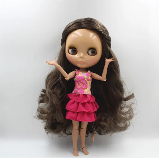 Кукла блайз Обнаженная кукла с темно серыми волосами несколькими суставами 19