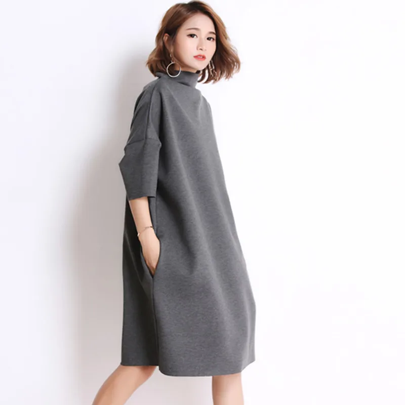 Большой размер женские осенние платья 2019 новая весна средней длины сексуальное