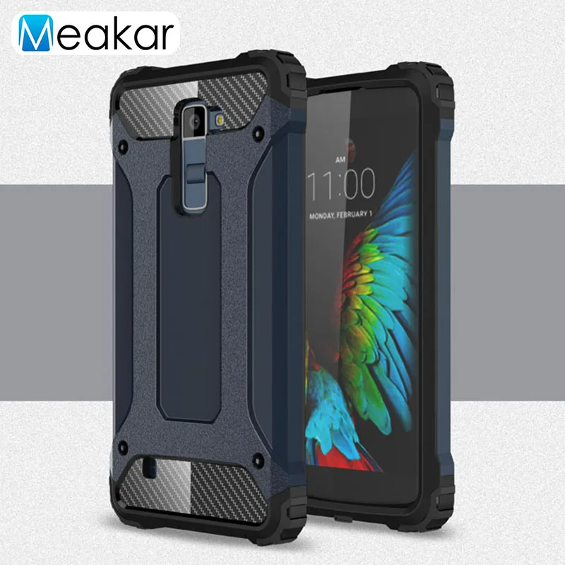 Противоударный чехол-броня Coque 5.3For Lg K10 чехол для Lg K10 Lte двойной K410 K420 K420n K430 K430ds F670 телефона чехол-лента на заднюю панель