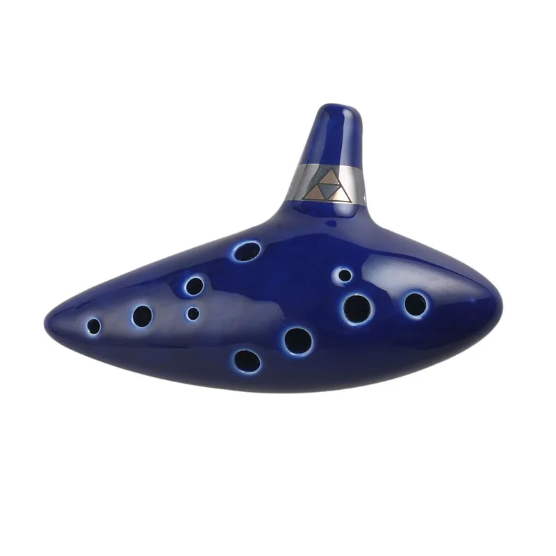 12 отверстий ocarina Legend of Zelda Alto C флейта Occarina краны синяя Керамика/глина stl Orcarina Вдохновленный времени с сумкой 80 B