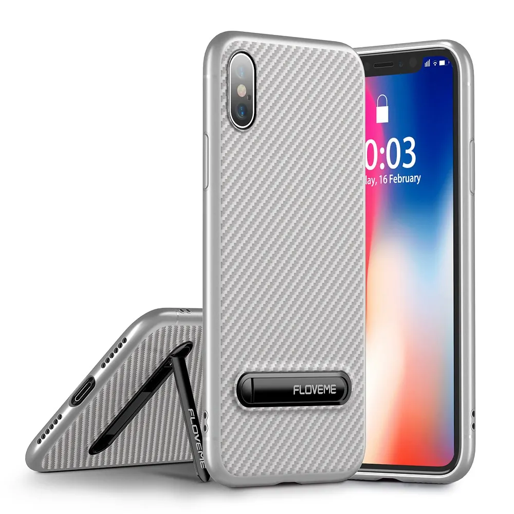 Floveme New чехол для iPhone 8 Plus Case чехол на айфон 8 Plus мобильный Бамперы для смартфонов для iPhone 6 6S 7 8 Plus чехол на айфон 6 6s Интимные аксессуары+ сменный держатель Coque чехол на айфон X 6 6s 8 - Цвет: Sliver