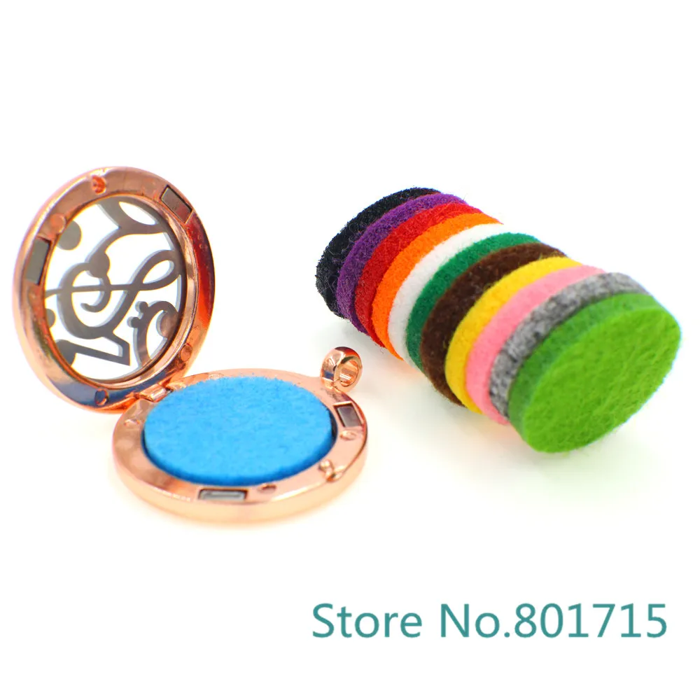 Розовое золото Стразы музыкальная нотация рандомный медальон из нержавеющей