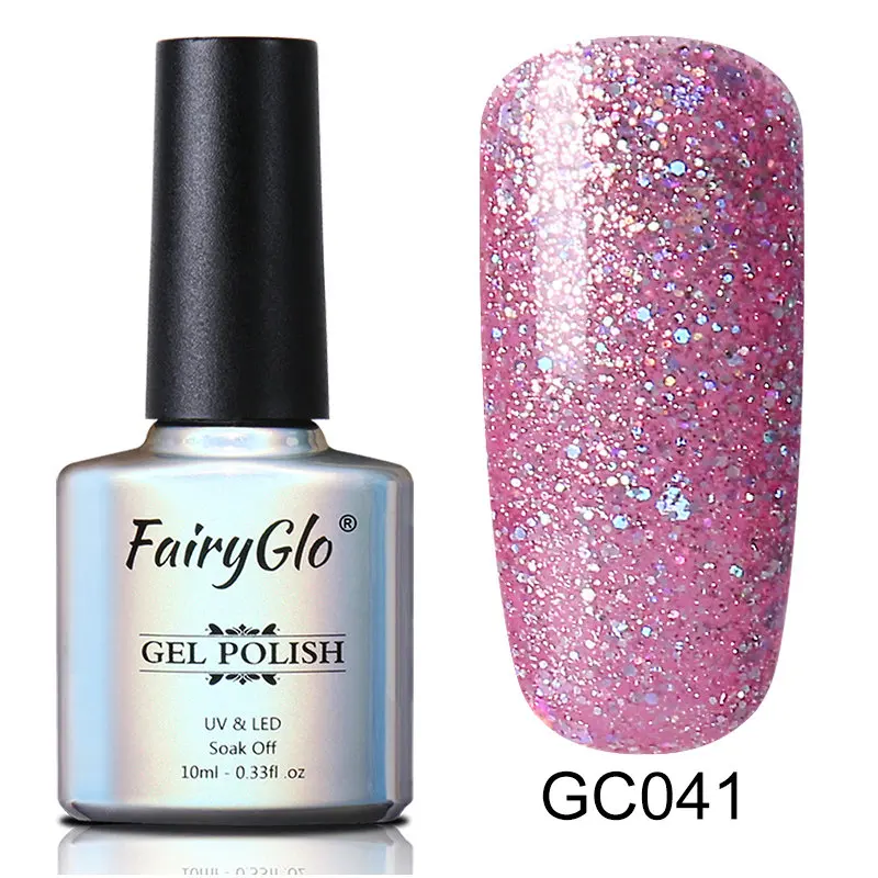 GC041 FairyGlo 15 мл Блестящий Блеск 27 цветов УФ гель лак для ногтей Топ основа праймер Полупостоянный Гибридный лак краска гель лак - Цвет: GC041