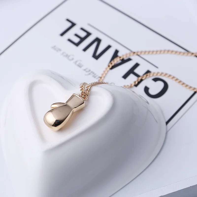 Dingxu New Fashion Hiphop Men Boys Mini Boxing Glove Necklace Fitness Jewelry Unisex Cool Pendant free shipping Dropship | Украшения и