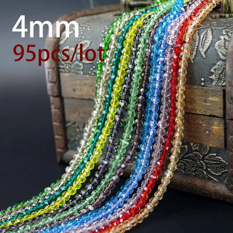 

Бусины из австрийского хрусталя, граненые, 4 мм, 98 шт.