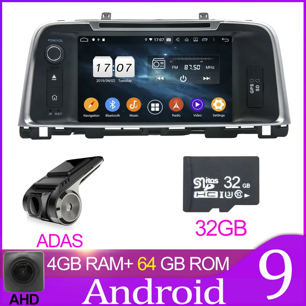 64GB with ADAS Owtosin автомобиль радио мультимедиа видео плеер навигации gps Android 9,0 для Kia Оптима/K5 автомобиля - Цвет: 64GB with ADAS