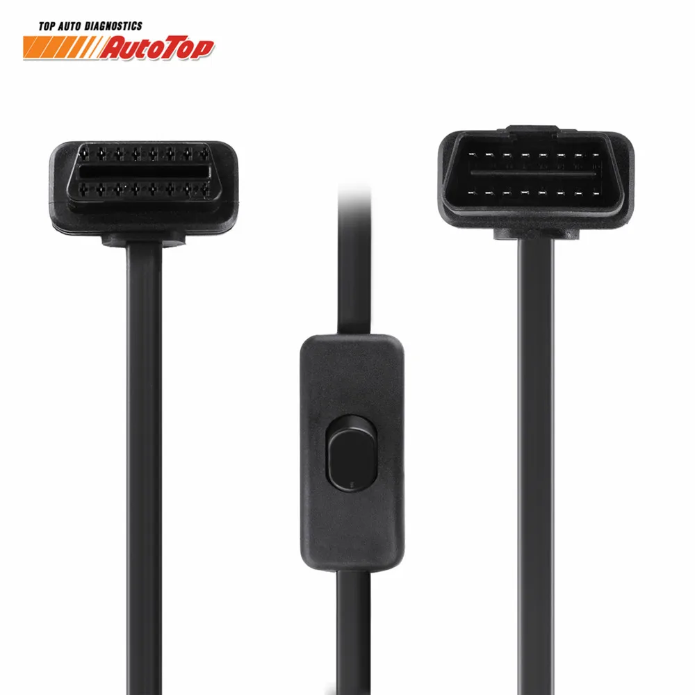 30 см OBD2 удлинитель с переключателем 16Pin штыревой разъем Женский OBD II для