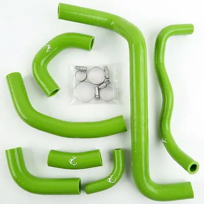 Green Силиконовый радиатор CoolerHose+ зажимы для Honda CBR600RR CBR 600RR 2003-2004 мотоцикл 3 цвета - Цвет: Green