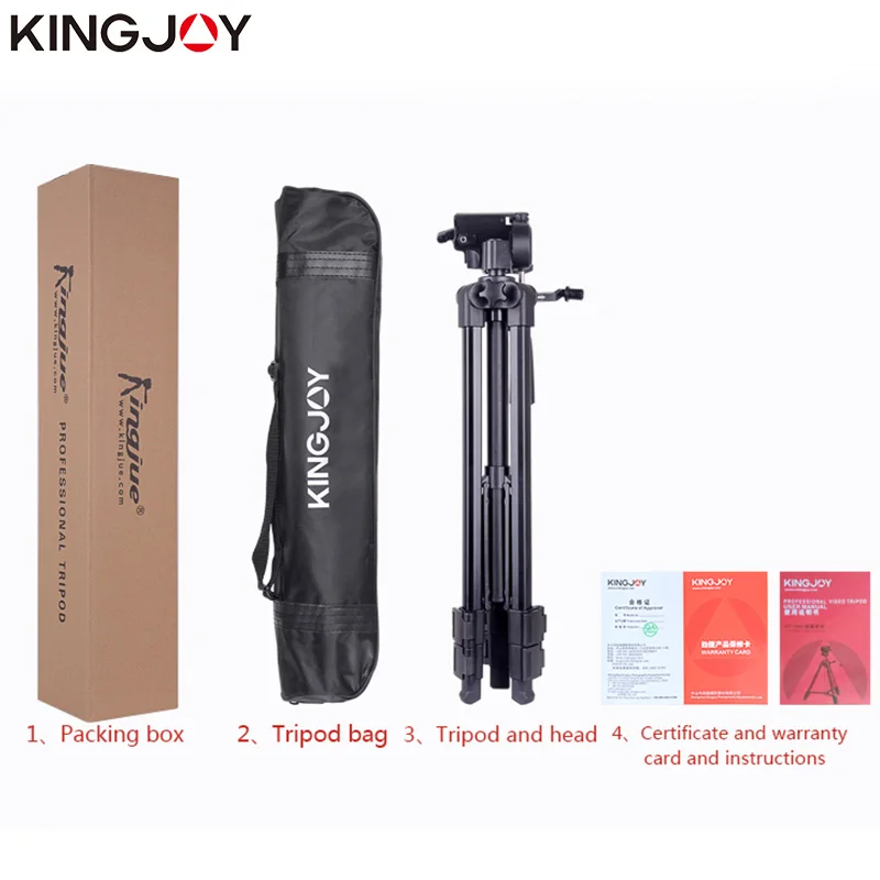KINGJOY Officia VT-910 штатив-стойка для камеры Профессиональный сплав с коромыслом всех