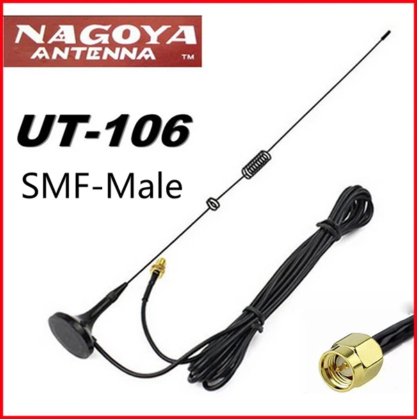 Нагоя UT-106UV автомобильная антенна двухдиапазонная Vhf Uhf двухсторонняя Радио рация Мужская Sma-m антенна для Wouxun TYT Vertex Yaesu Vx-6r