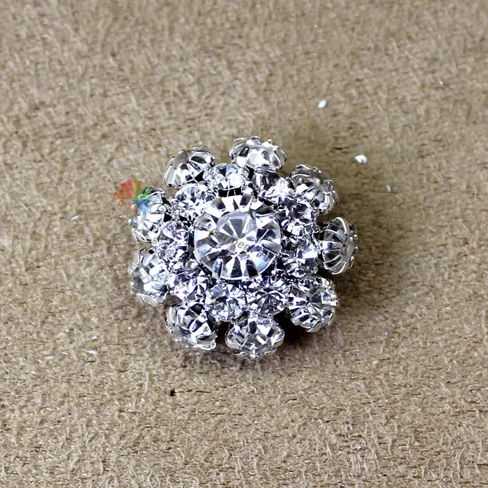 5pcs Round Metal Sew on rhinestone buttons DIY Browband Hair Accessories Wedding invitations decoration Crystal Centerpieces | Дом и сад