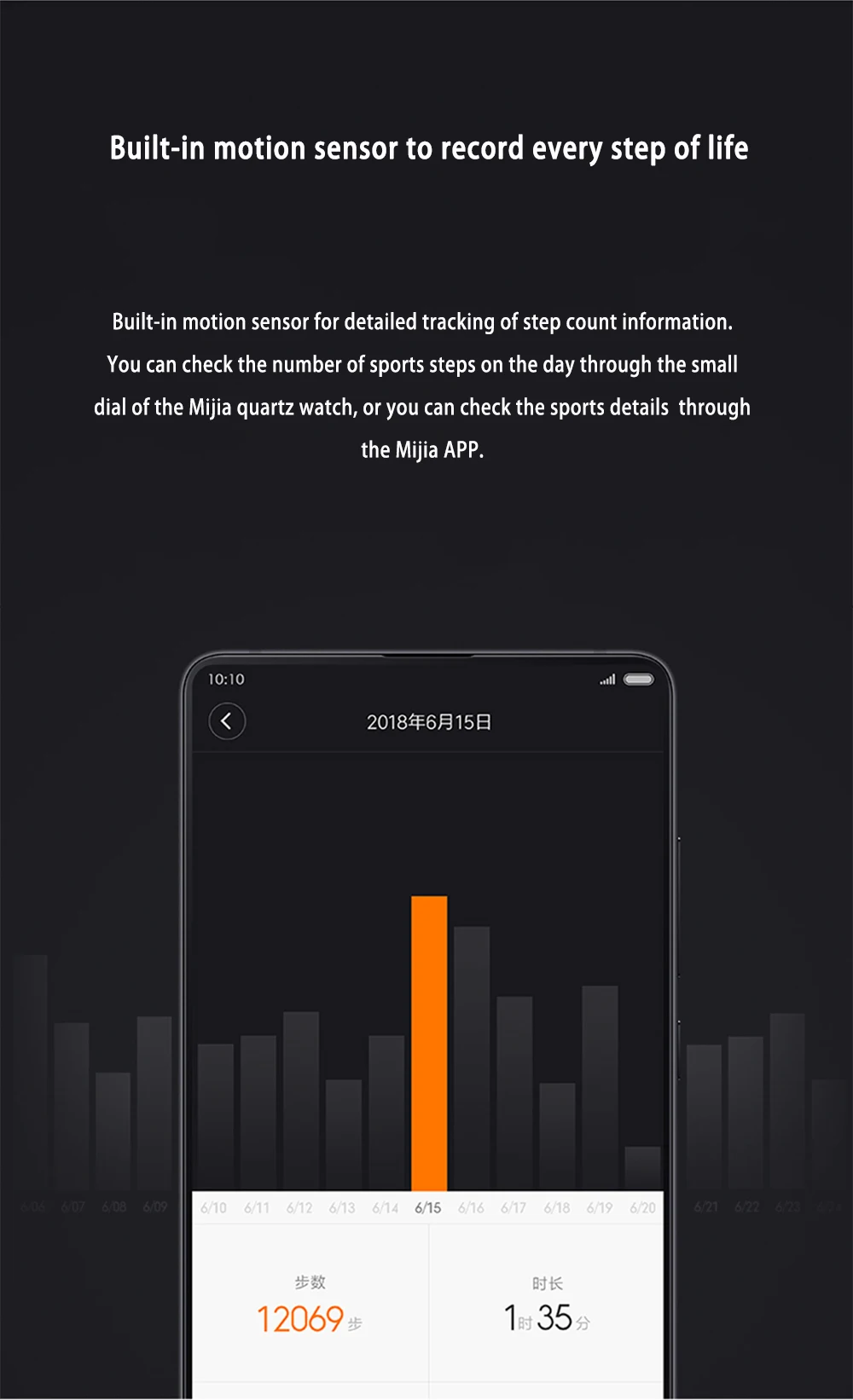 Xiaomi Mijia кварцевые часы IP67 водонепроницаемые механические умные часы Шагомер интеллектуальное напоминание Bluetooth 4,0 для Android IOS