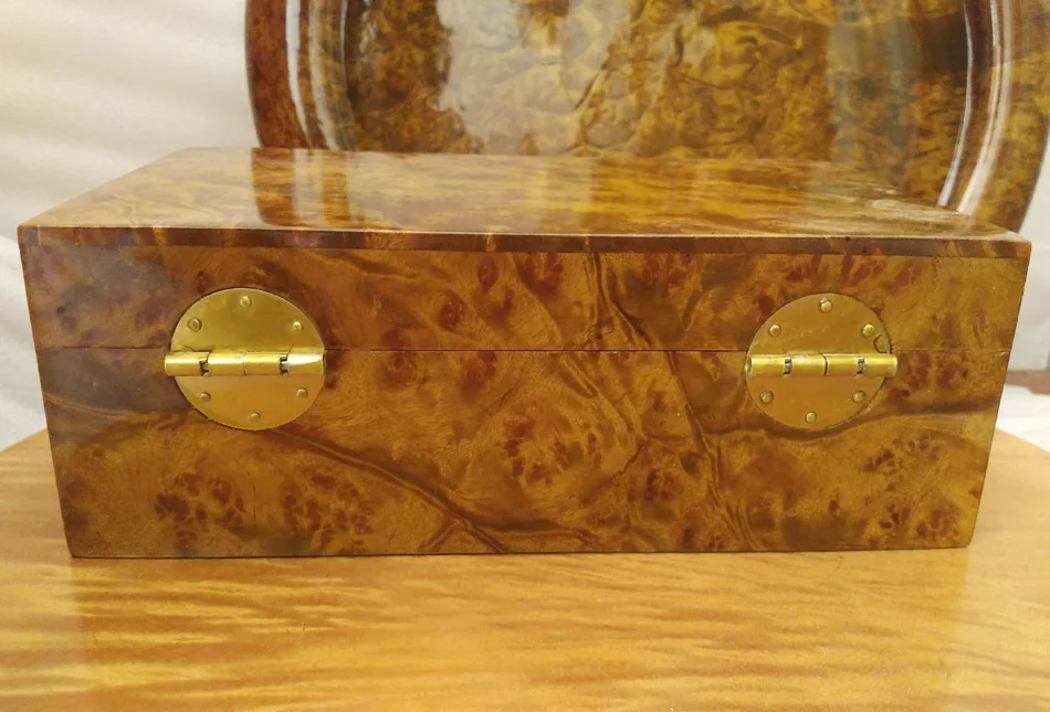 Парная бирманская Золотая камфорная древесина для хранения ювелирных изделий