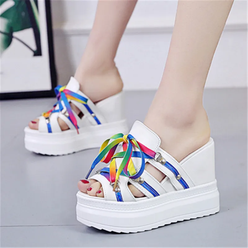 Женские сандалии на танкетке FeiYiTu летние новые стильные платформе женские модные