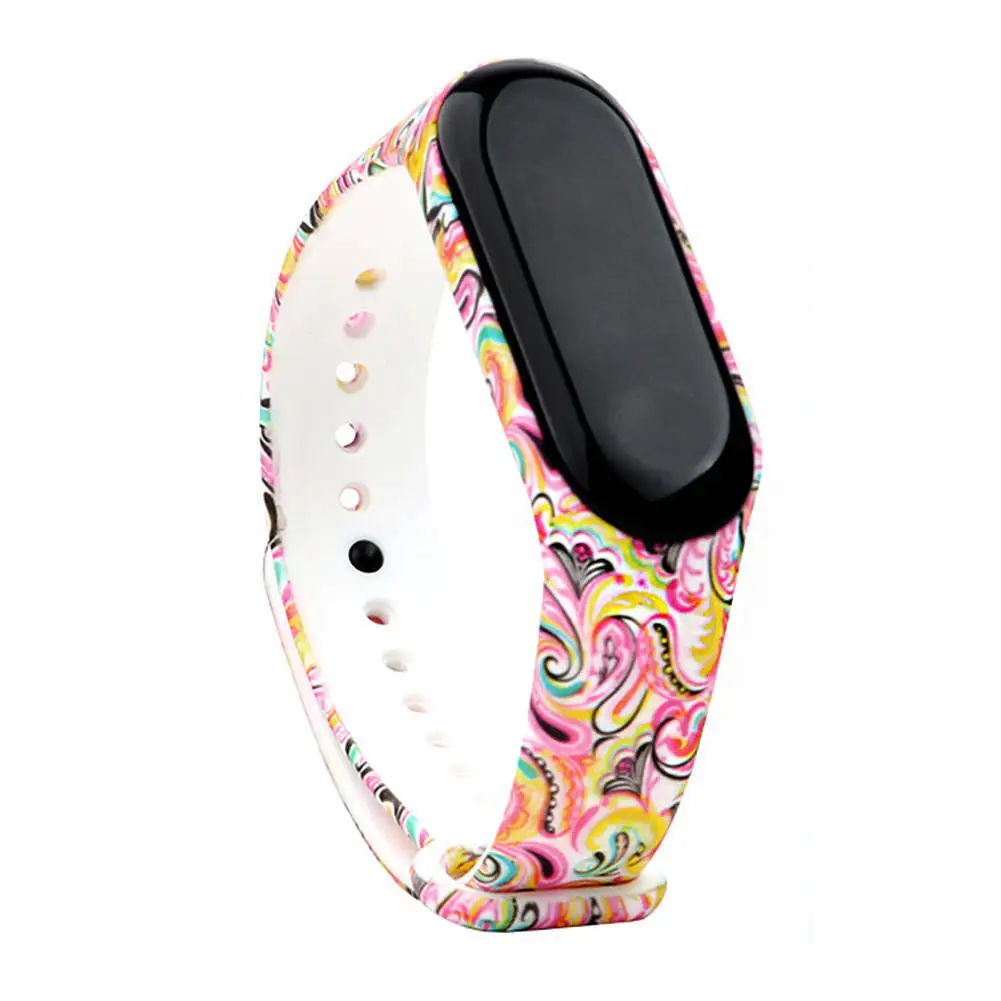 GYKZ модные спортивные часы силиконовый ремешок для xiaomi mi Band 3 аксессуары браслет