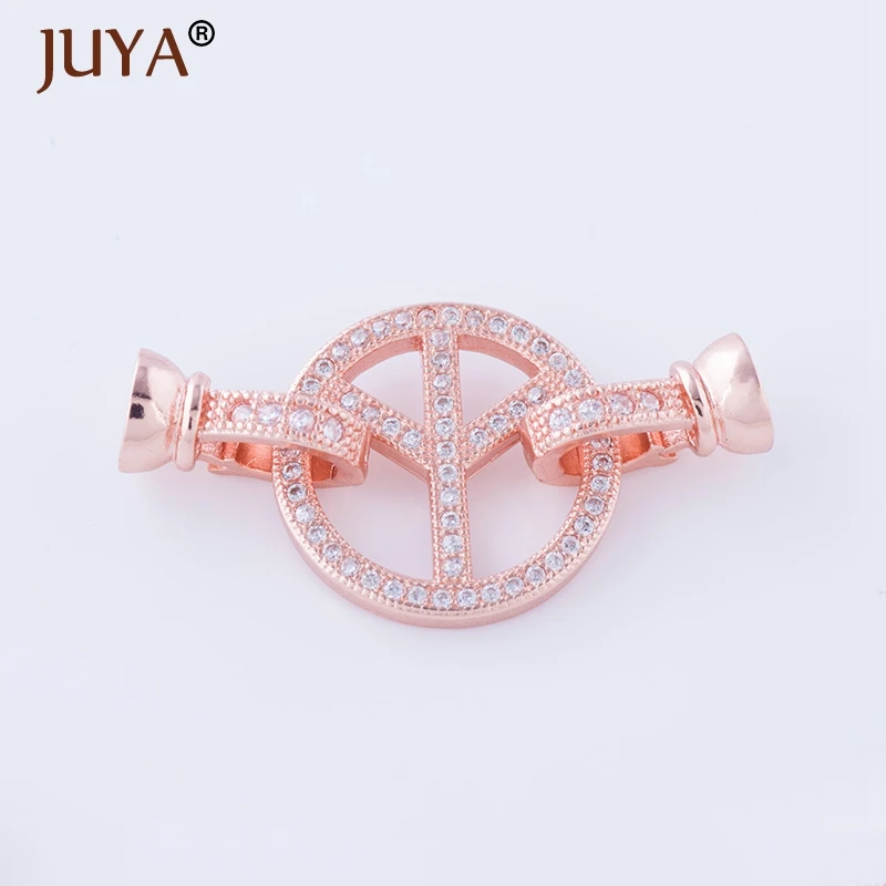 Застежки для украшений медные металлические с символом мира жемчужного ожерелья