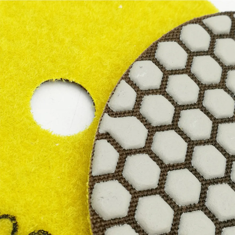 DIATOOL 6pcs 5"#100 B Diamond dry polishing pads 125mm Sanding Disc For Granite Marble Stone