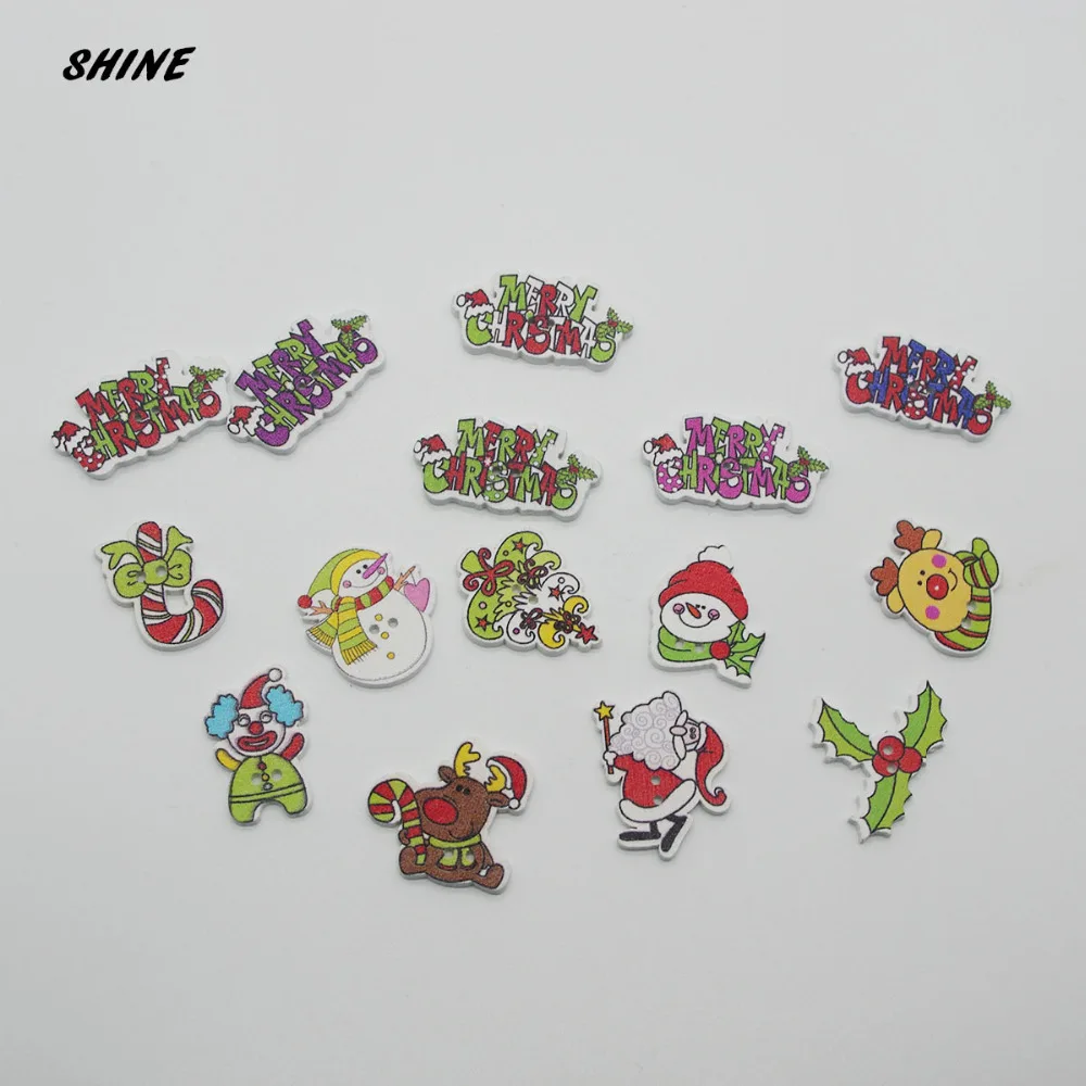 24 шт. деревянные пуговицы с двумя отверстиями|costura botones|sewing buttonsbuttons scrapbooking |