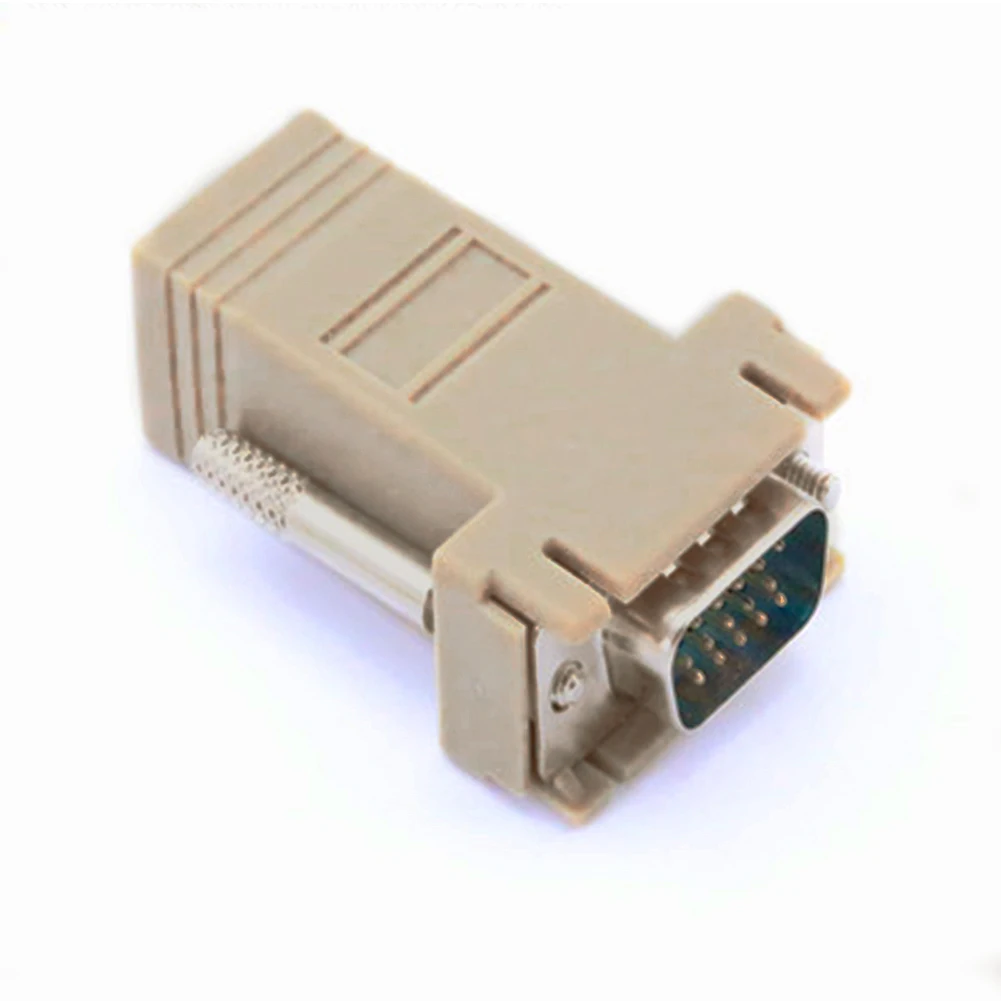 1Pcs Extender VGA Male/Female to LAN CAT5 CAT6 RJ45 Network Cable Adapter | Электроника
