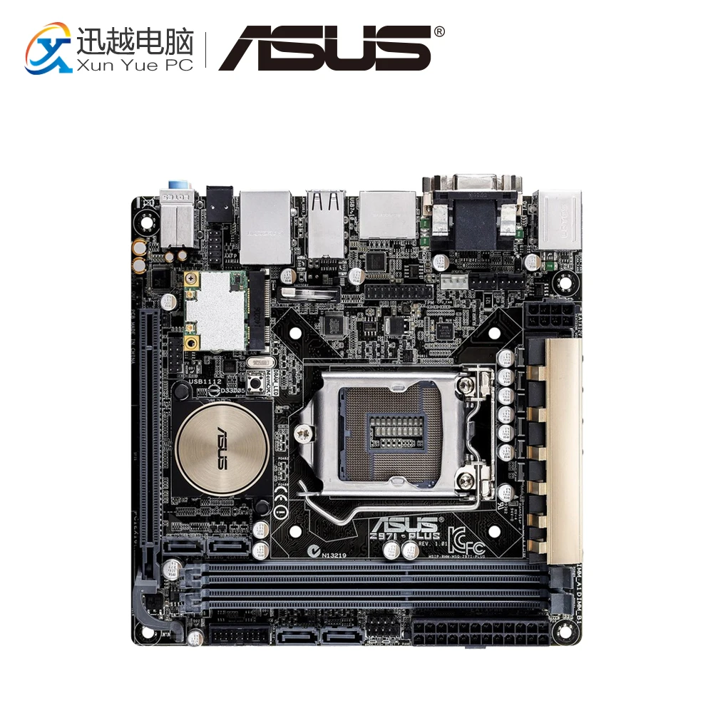 Asus Z97I PLUS настольная материнская плата Z97 разъем LGA 1150 для Core i7 i5 i3 DDR3 16G SATA3 USB3.0 Mini ITX