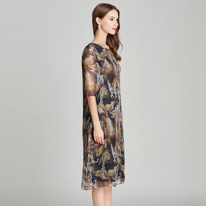 2018 г. женские платья Плюс Размер Сексуальные из шифона с цветочным рисунком