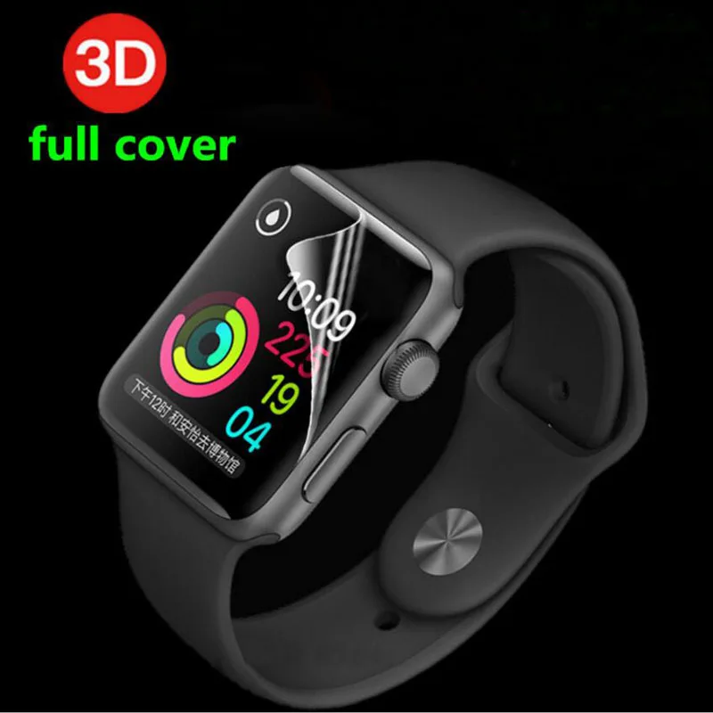 3D гидрогель(без Стекло Защитная пленка для наручных часов iwatch, Apple Watch Series 2/3/4/5 38 мм 42 мм 40 мм 44 полный край Экран Защитная крышка