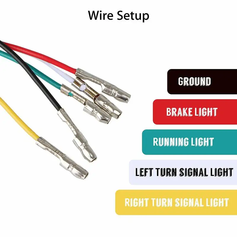 12V мотоциклов Интегрированный тормозной фонарь светильник 3 Цвет светодиодный