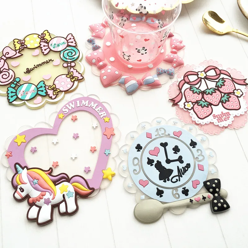 3 шт./компл. футляр из силикона с милым рисунком мультфильма подставки