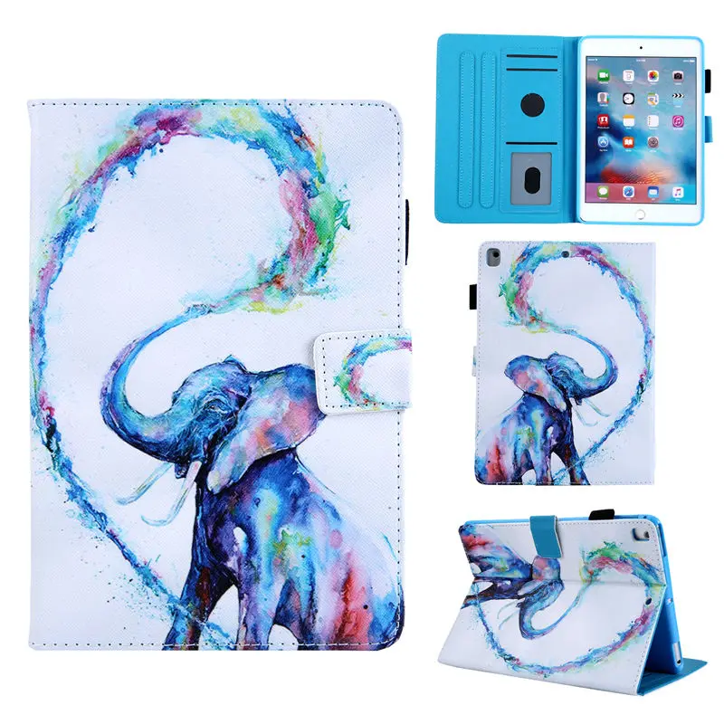 Чехол для Apple iPad 9," 5th 6th поколения A1893 A1954 Smart Cover для iPad Air 1 2 Pro 9,7 животных роспись принципиально