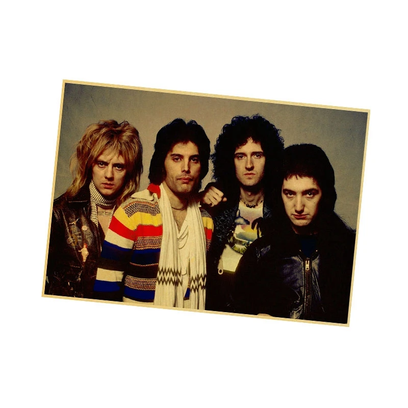 С группой Queen музыкальный плакат Винтаж ретро постер с художественной печатью картина дома Декор для дома крафт-бумага наклейки на стену