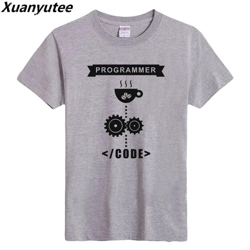 Xuanyutee Geek Мужская футболка DIY индивидуальная печать программист код Geeks хлопок с