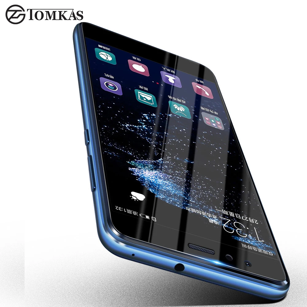 TOMKAS huawei P10 Lite, закаленное стекло, защита экрана, huawei P10 Lite, ультра-тонкий, полное покрытие, Защитное стекло для P10 Lite, пленка