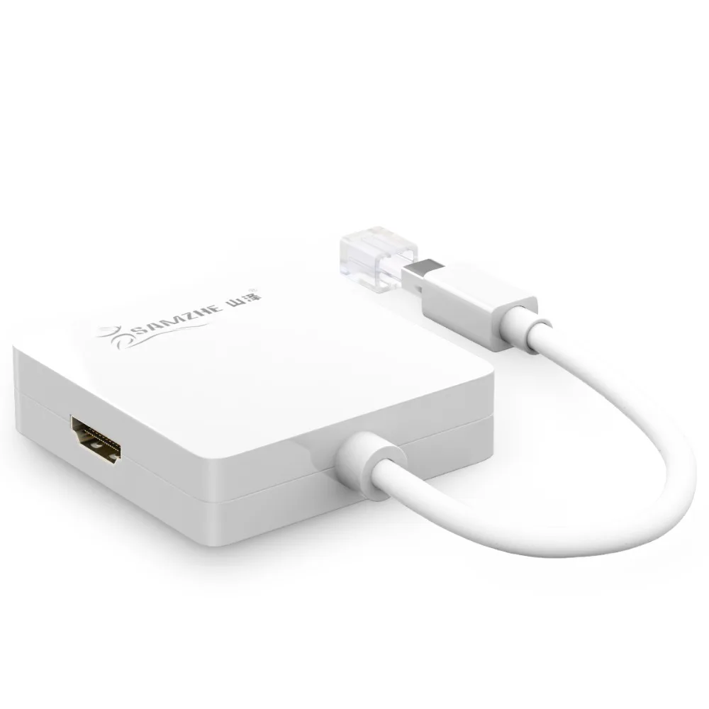 SAMZHE Mini DP адаптер к HDMI/VGA/DVI порт 3 в 1 кабель с интерфейсом Thunderbolt высокоскоростной