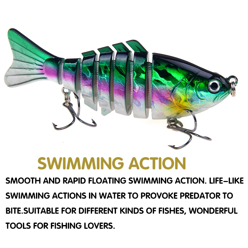 SEAPESCA рыболовная приманка 7-сегментная Реалистичная Crankbait Isca искусственная