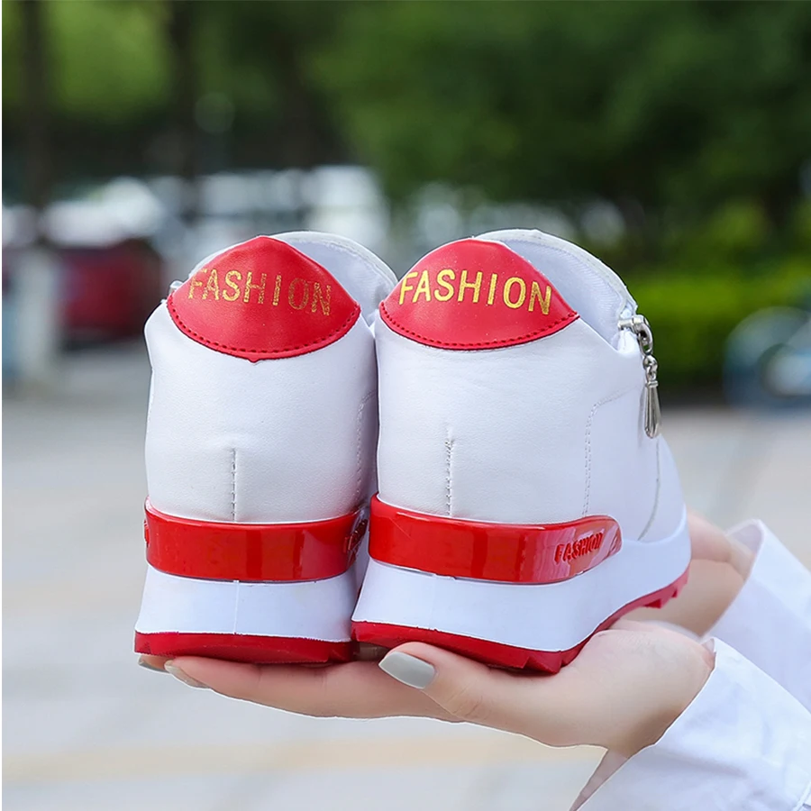 Обувь увеличивающая рост дышащие женские кроссовки на платформе tenis feminino женская