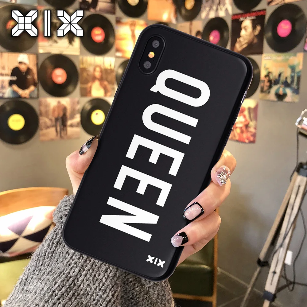 Чехол для Funda iPhone X 5 5S 6 6S 7 8 Plus XS Max XR Queen & King чехол мягкий из ТПУ Capa 8|for iphone|6 plusnew arrival |