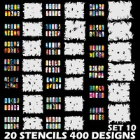 400 designs airbrush nail art stencil template kit paint stamp tool stamping plate image manicure plates 20 sheets lot