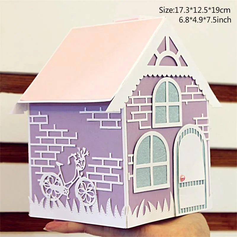 Большой Домик KSCRAFT коробка для салфеток штампы резки металла трафареты сделай