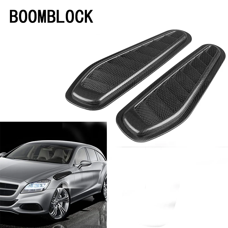 

BOOMBLOCK 2pcs/set 3D Car Leaf Stickers Carbon Fiber For Inifiniti Kia Rio 3 K2 Sportage Ceed Ford Fiesta Mondeo Suzuki Swift