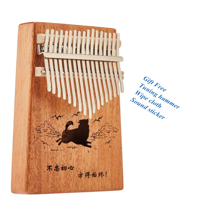 

17 Key Kalimba Mahogany Thumb Piano Mbira Solid Wood Thumb Piano Finger Mini Keyboard Instrument Calimba African Natural Piano