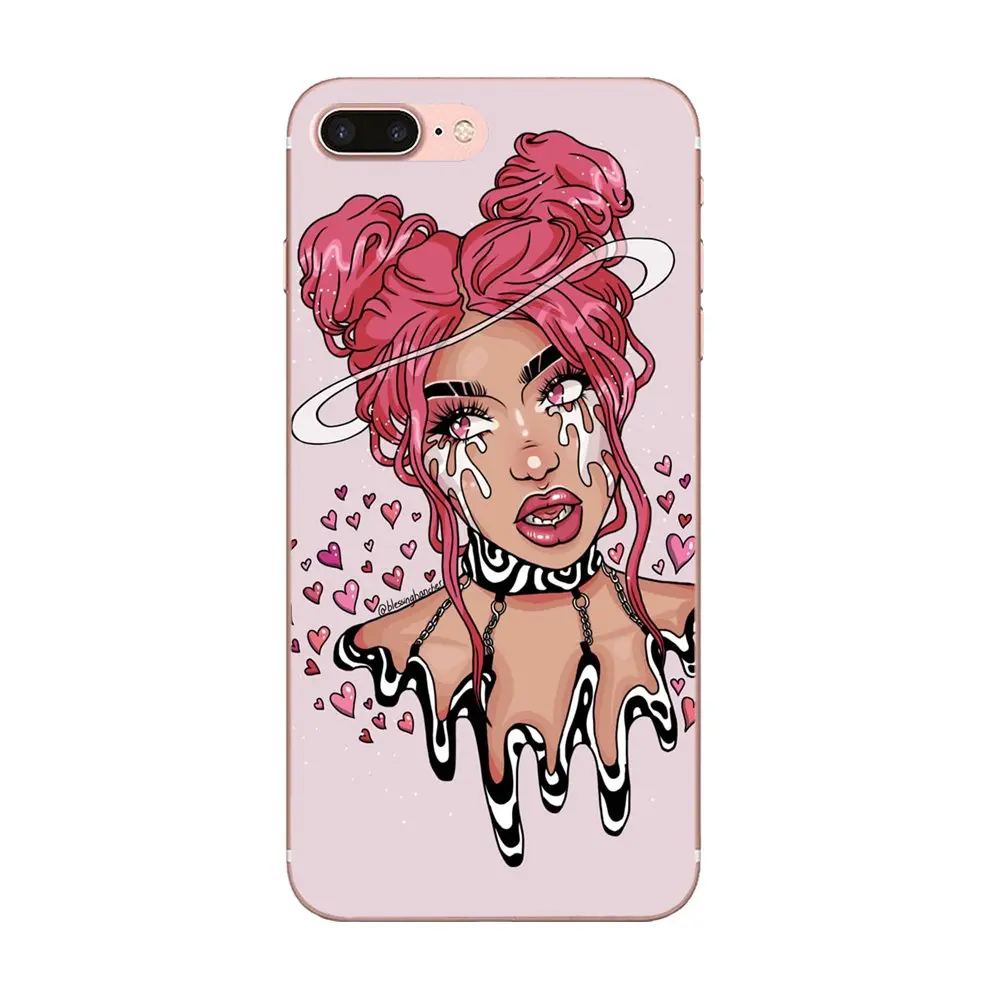 Меланина попсовое Aba королевы для девочек черного цвета Galaxy A3 A5 A7 On5 On7 2015 2016 2017 Grand