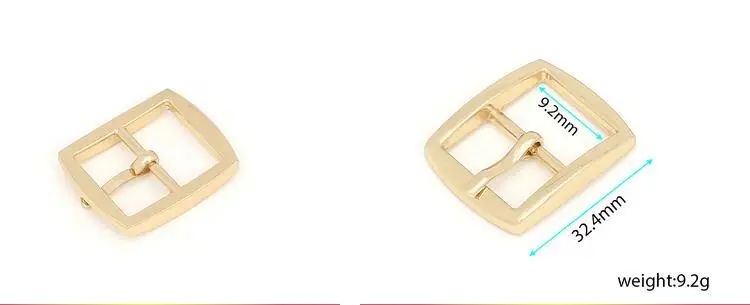 

32x9mm Light gold buckle for bags, belts, garment, hardware accessory, pin Buckle Belt leather tape,woven belt metal buckle