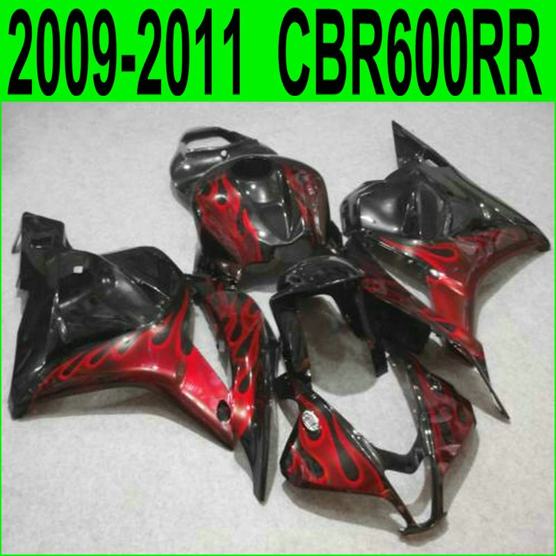 Литье под давлением лидер продаж комплект обтекателей для Honda CBR600RR 09 10 11 черных