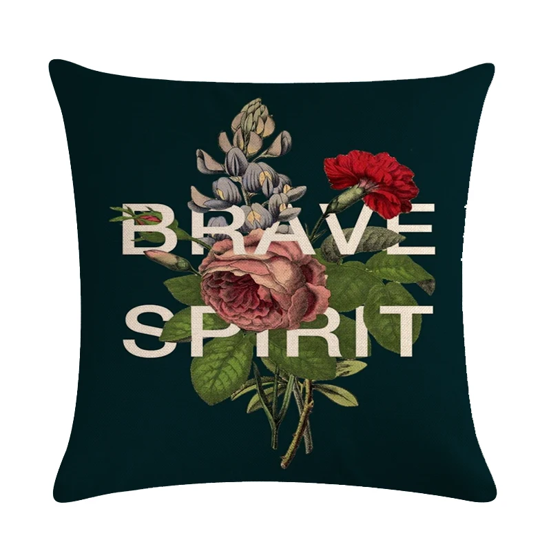 45*45 см благородный черный фон с рисунком розы чехол для подушки подходит