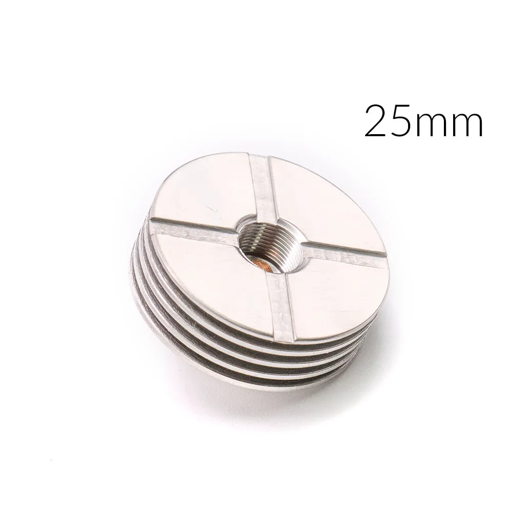 25mm Silver 510 адаптер с капельным наконечником теплоотвод металлический 22 мм 24 мм 25 мм для 510 нить RDA RTA RDTA атомайзер электронные сигареты Vape аксессуары - Цвет: 25mm Silver