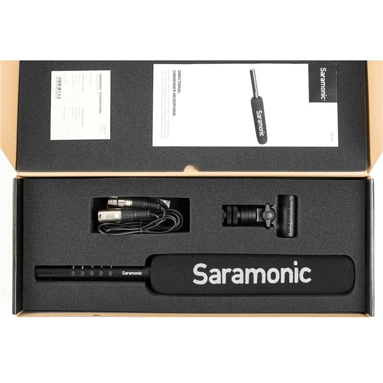 Saramonic SR-TM1/SR-TM7 супер-кардиоидный вещательный XLR дробовик конденсаторный микрофон камеры для Canon Nikon DSLR sony видеокамеры