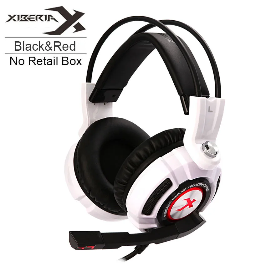 Red No Retail Box XIBERIA K3 PC USB игровая гарнитура с микрофоном светодиодный светильник Virtual 7,1 объемный звук стерео бас наушники+ Проводная USB игровая мышь - Цвет: Red No Retail Box